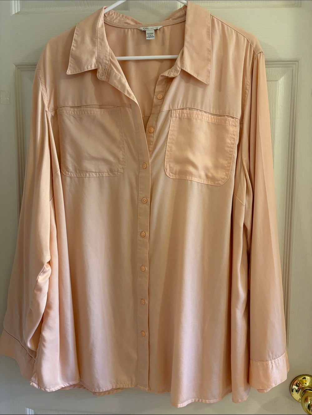 Cato Peach Button-Down Shirt